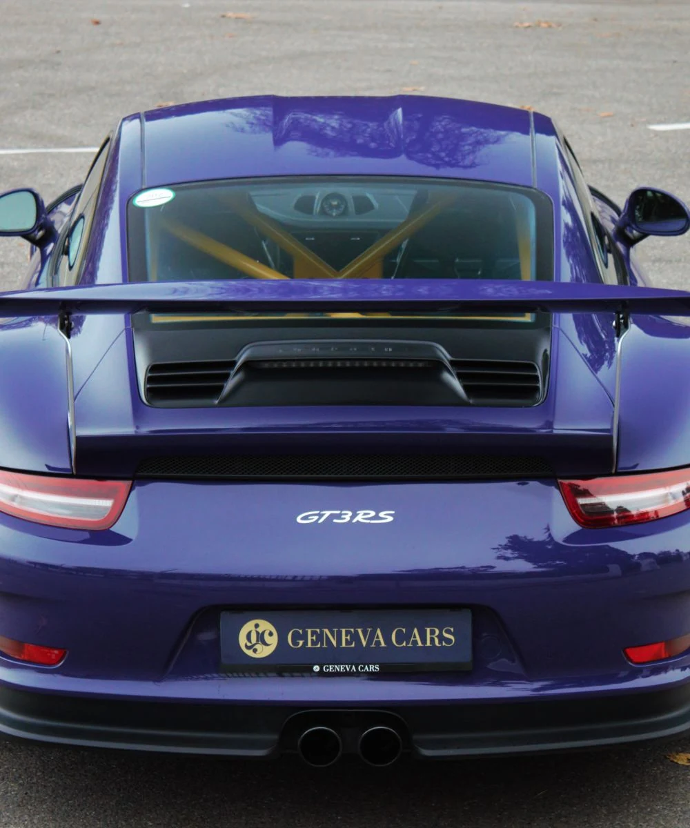 Porsche GT3 RS violette photographiée par Geneva Cars
